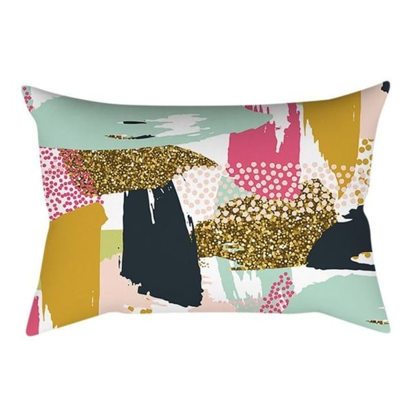 Linen Pink small fresh printing square pillowcase 21304759-732