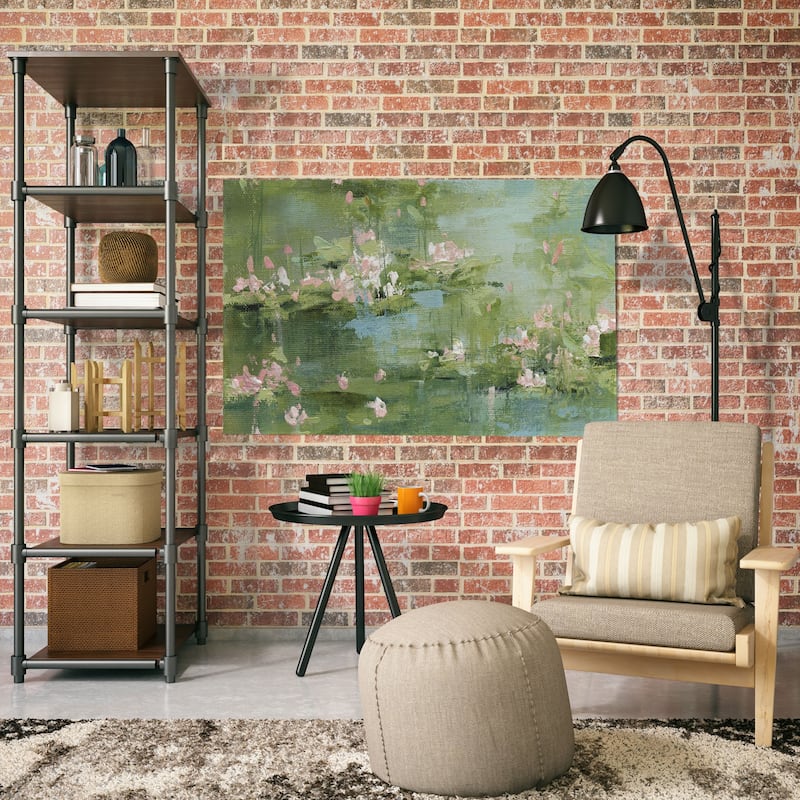 Celadon Waterlilies I -Premium Gallery Wrapped Canvas
