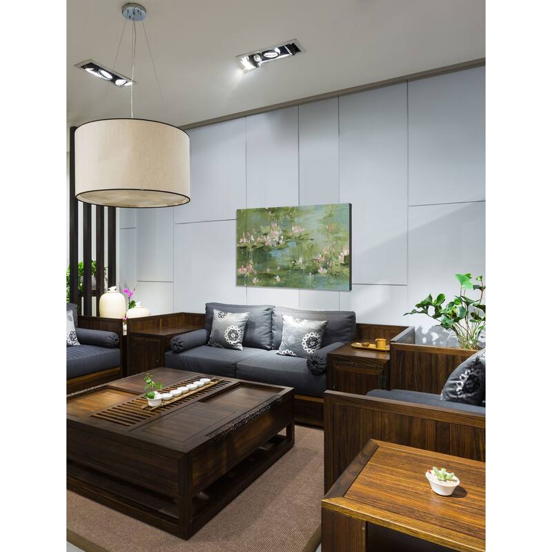 Celadon Waterlilies I -Premium Gallery Wrapped Canvas