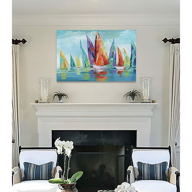 Fine Day Sailing I -Premium Gallery Wrapped Canvas