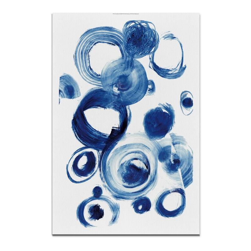 Blue Circle Study IV -Premium Gallery Wrapped Canvas