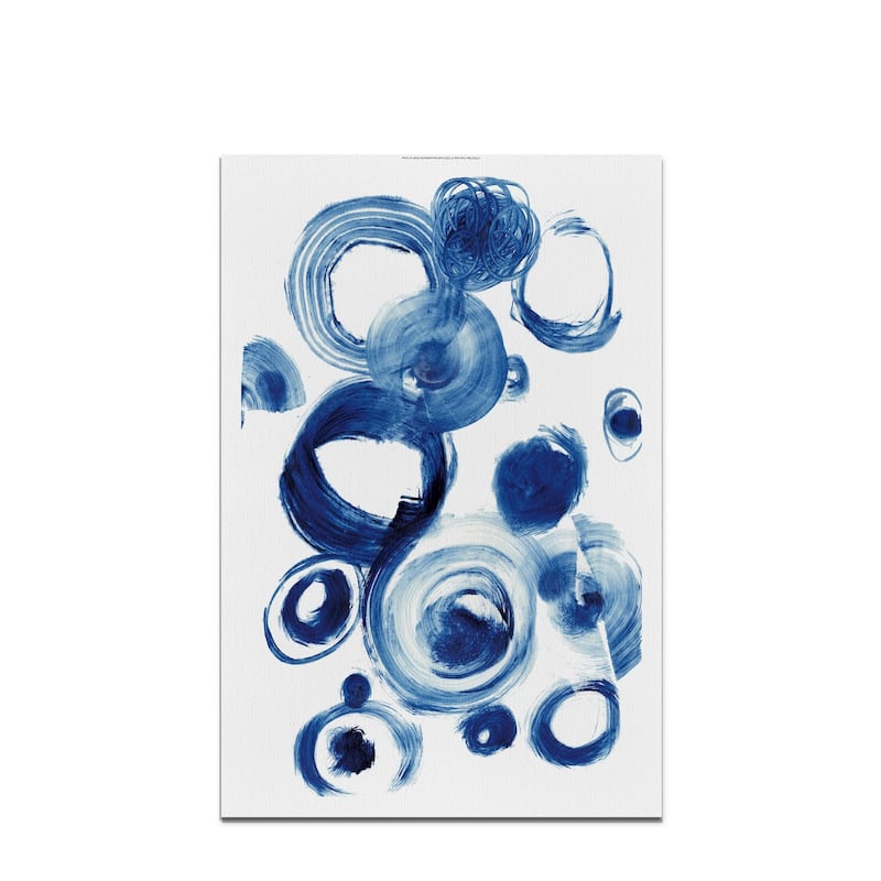 Blue Circle Study IV -Premium Gallery Wrapped Canvas