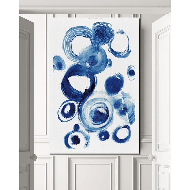 Blue Circle Study IV -Premium Gallery Wrapped Canvas