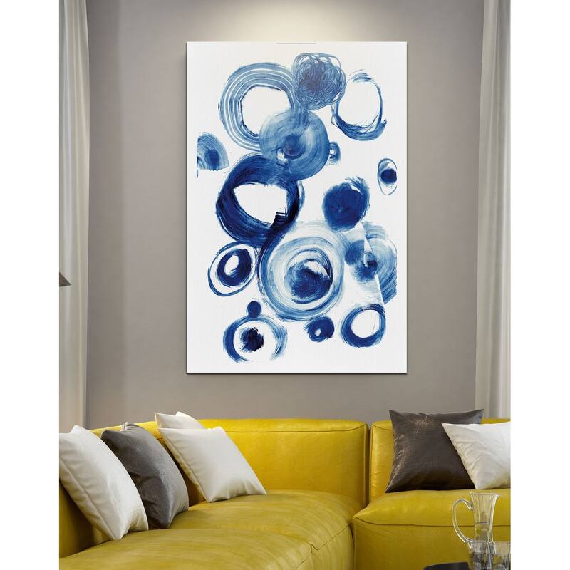 Blue Circle Study IV -Premium Gallery Wrapped Canvas
