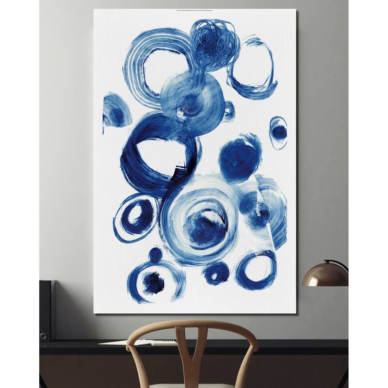Blue Circle Study IV -Premium Gallery Wrapped Canvas