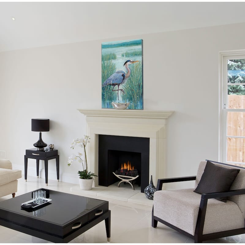Wetland Heron I -Premium Gallery Wrapped Canvas