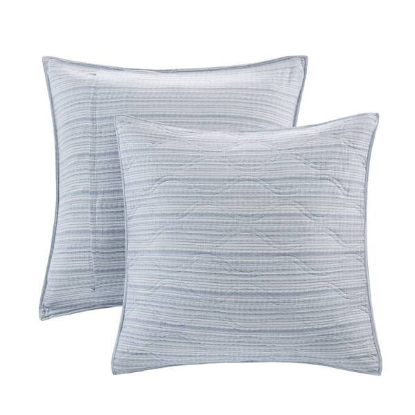 Shop Harbor House Ida Blue Cotton Yarn Dyed Euro Sham On Sale