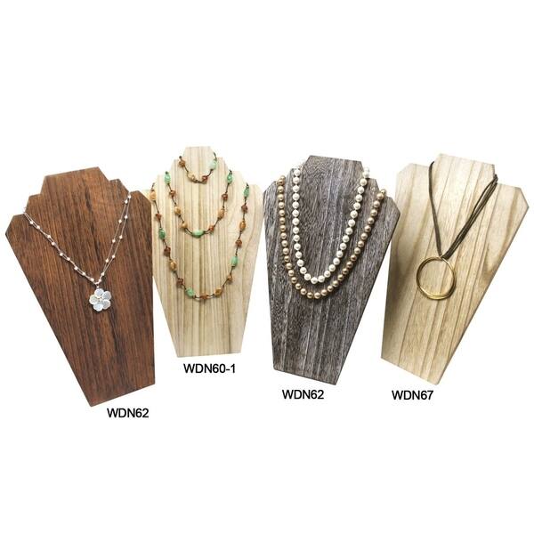 Wooden Jewelry Display Bust Easel 3 Necklaces Available In 3 Colors Overstock 25597866 Our jewelry set stands combine necklace and earring display for jewelry displays that are convenient and beautiful. usd