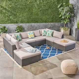Santa Rosa Outdoor 6 Seater Wicker Sofa Set with Aluminum Frame by Christopher Knight Home