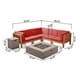 preview thumbnail 19 of 18, Oana Outdoor 7-Piece V-Shaped Acacia Wood Sectional Sofa Set with Fire Pit by Christopher Knight Home