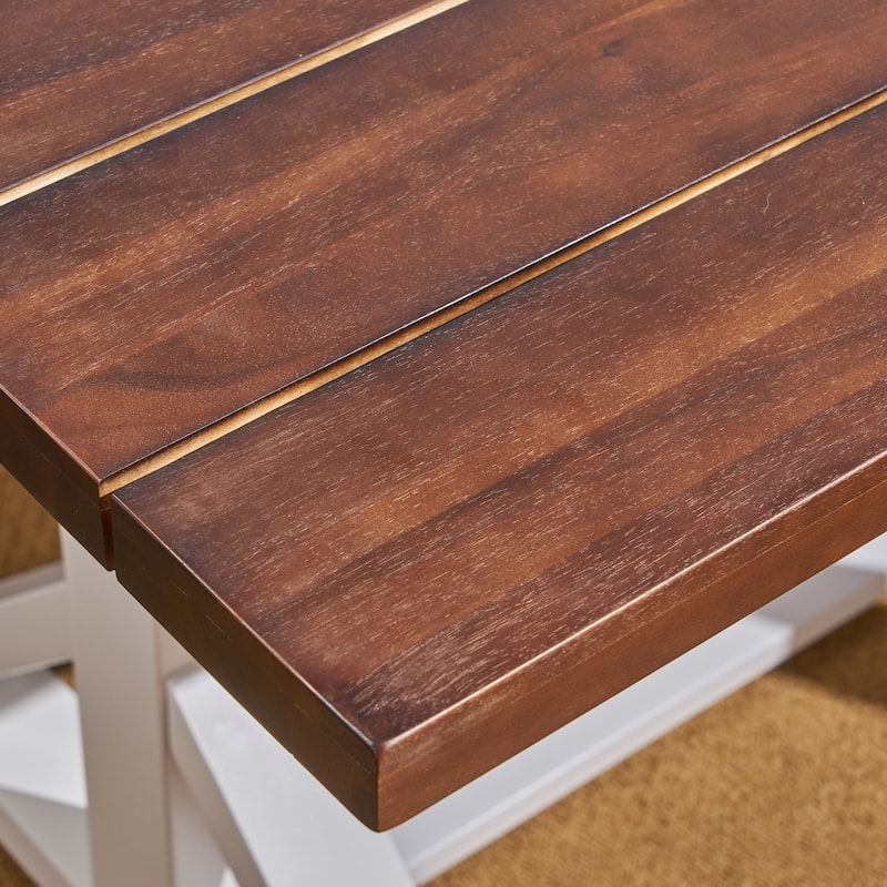 Kentwood Outdoor Rustic Acacia Wood 7 Piece Dining Set by Christopher Knight Home