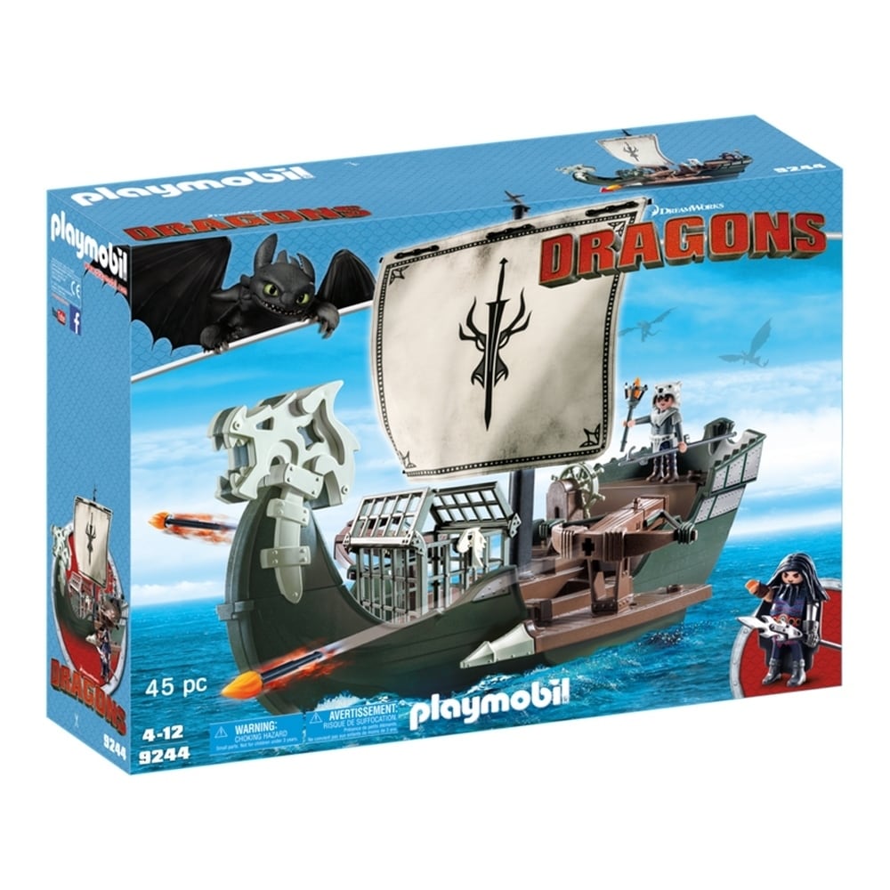 playmobil boat with cage
