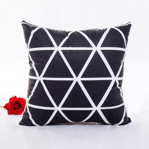 Ouneed Black & white Polyester Throw Pillow Case 43x43cm 16473708-195