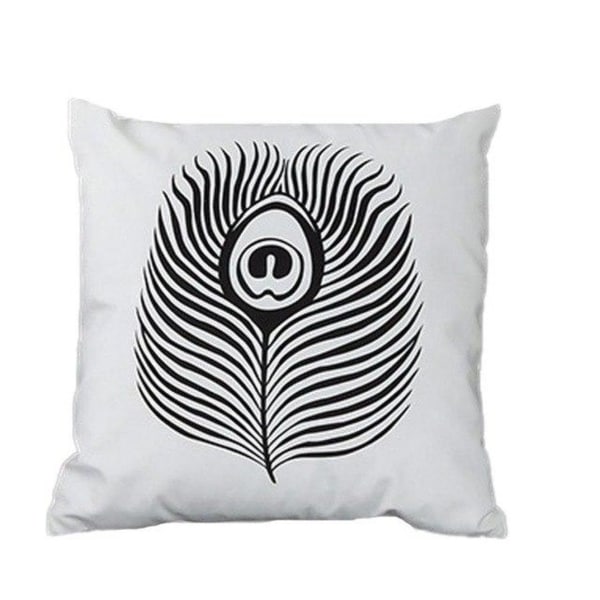 Stripe Lattice Feather Print Sofa Throw Pillow Cover 17377463-201
