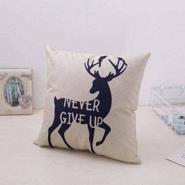 Cute Bear Cotton Linen Decorative Pillow Case 21305955-846