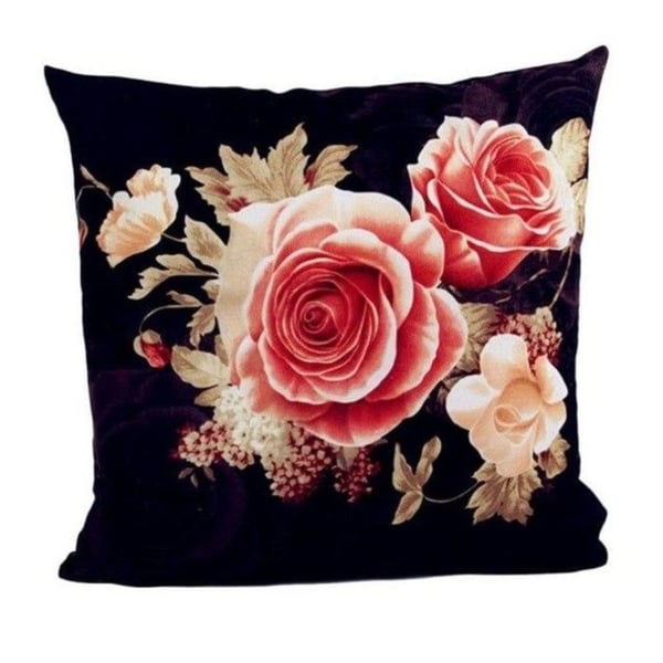 Retro Flowers Sofa Bed Square Pillow Case Home Décor 21302631-588