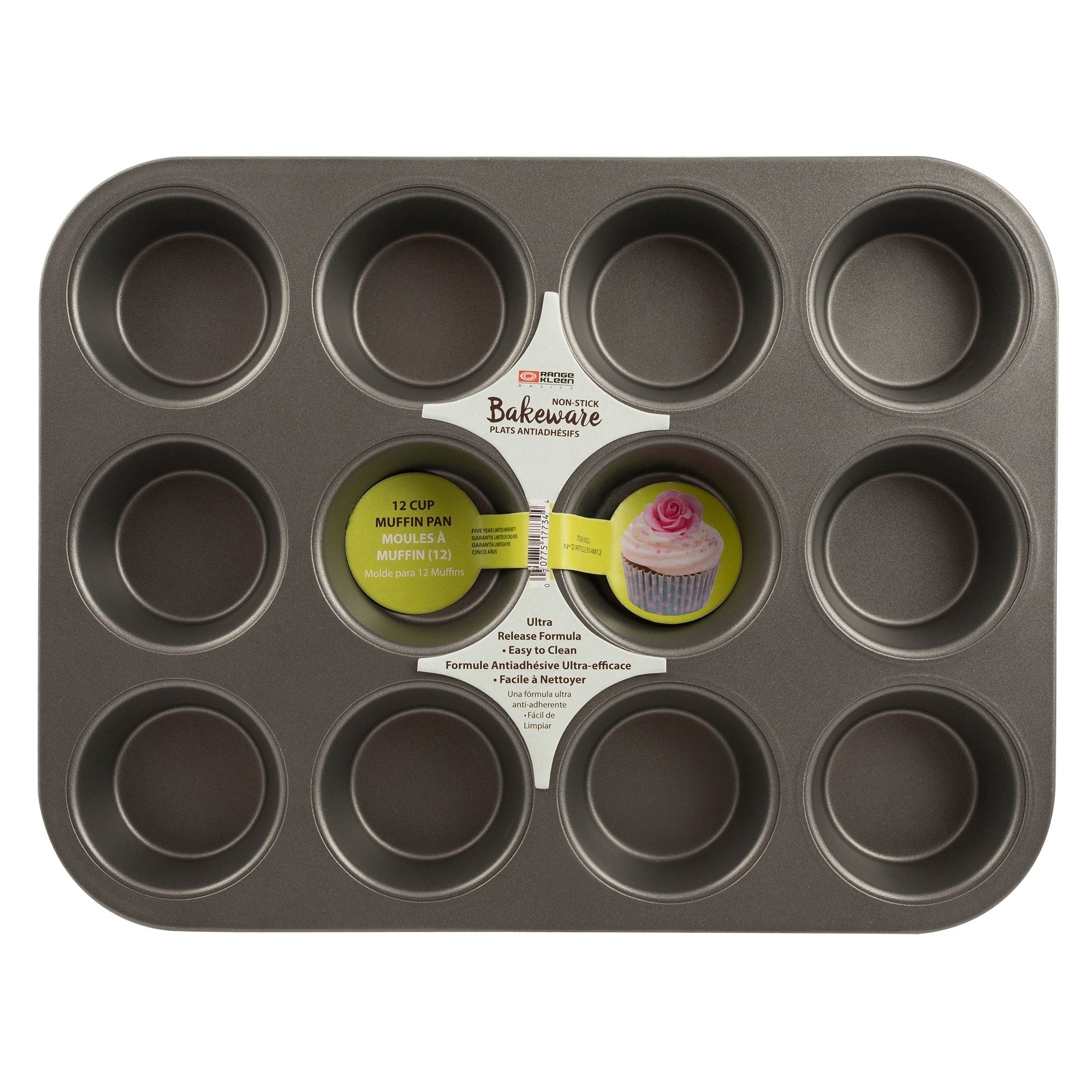 Gibson 12-Cup Baker's Friend nonstick Steel Muffin Pan - Black - Bed Bath &  Beyond - 33000097