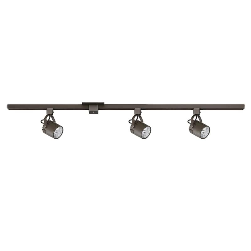 3 Cylinder Integrated LED Track Lighting Kit - Bronze