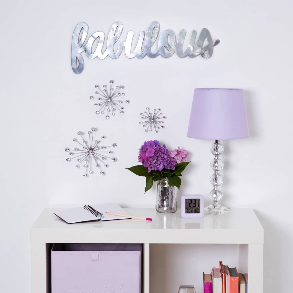 Porch & Den Malia Silver Metallic 'Fabulous' Wall Sign