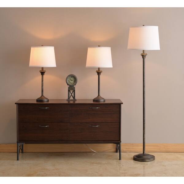 Denver Vintage Metal 59 Inch 3 Pack Lamp Set Tl 24 5 H Fl 59