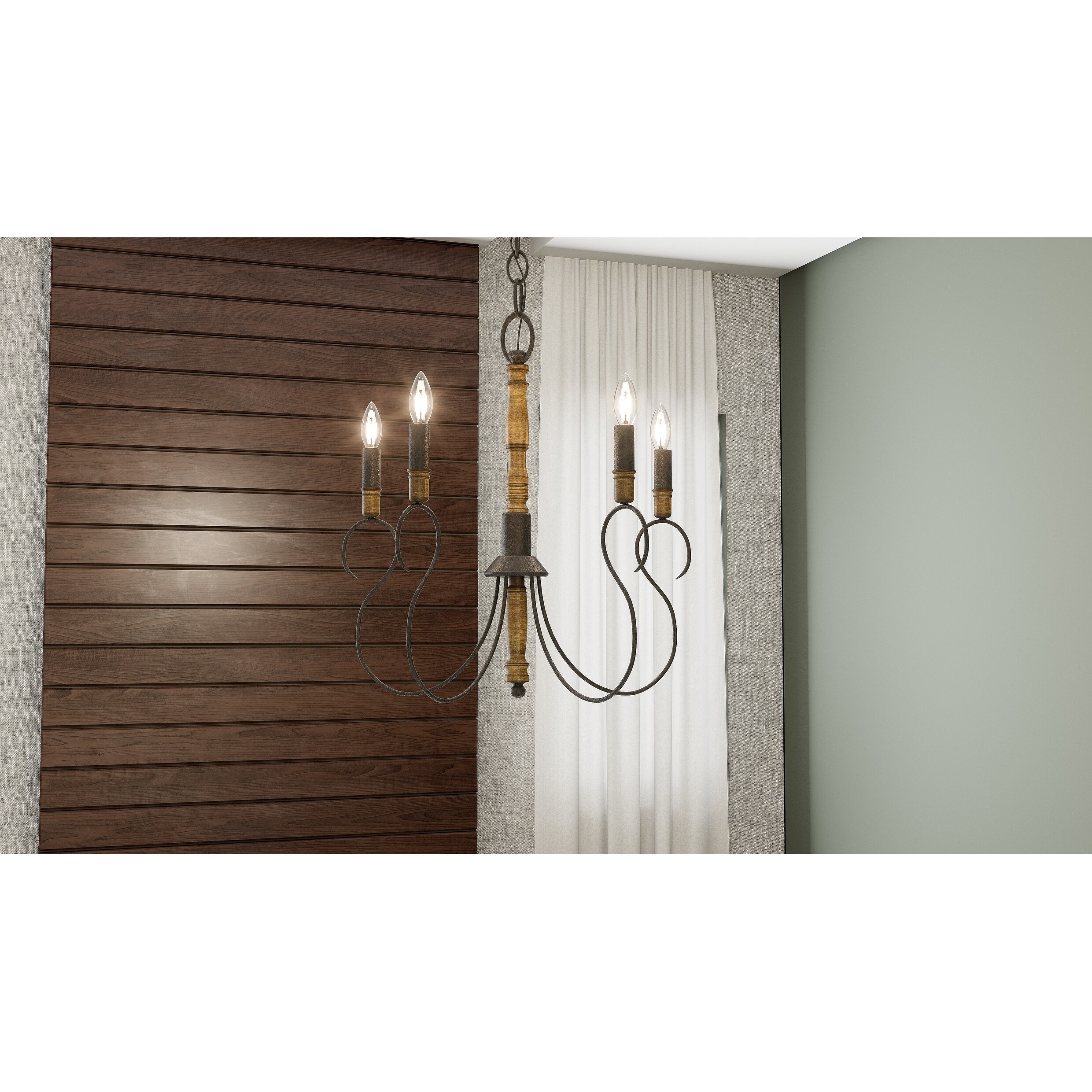 Copper Grove Moulineaux Rustic Black 5-light Chandelier - Chandeliers For Bedrooms by Overstock.com