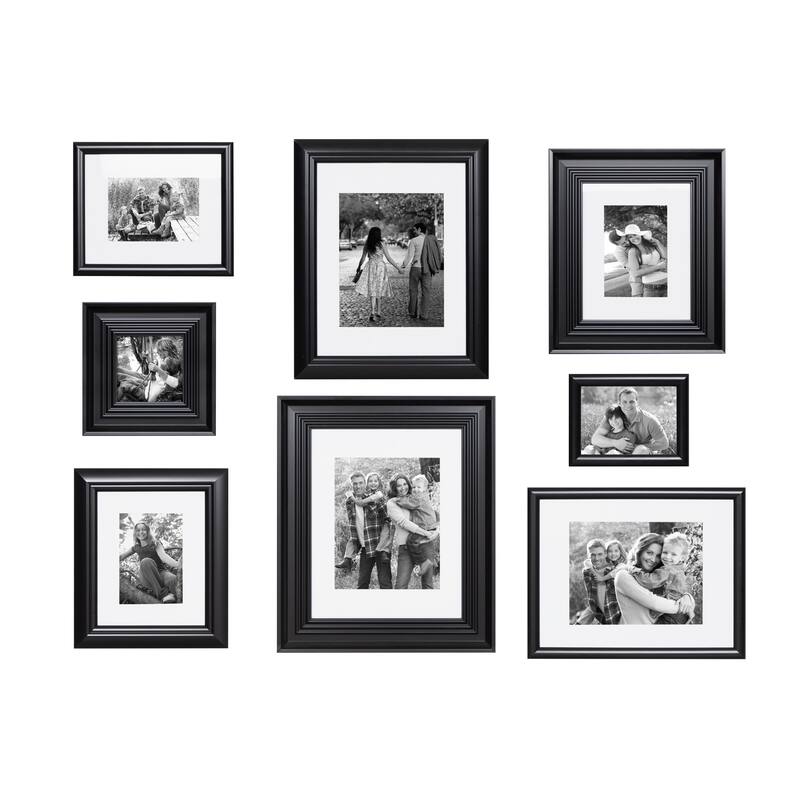 Kate and Laurel Odessa 8 Piece Frame Set - Black