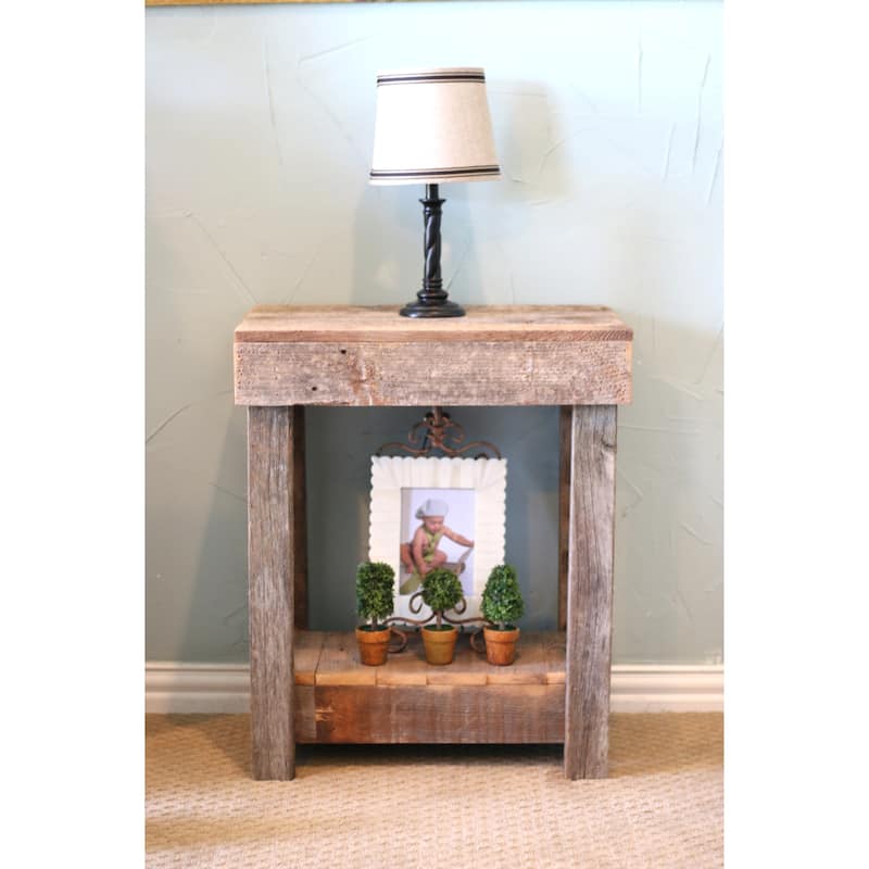 Rustic End Table - Brown