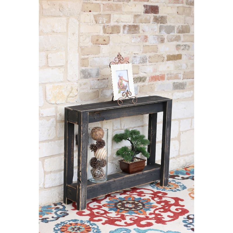 Rustic Entry Way Table 36"L - Black