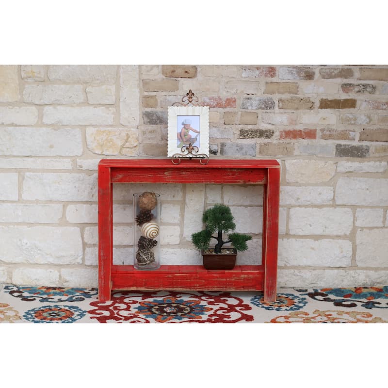 Rustic Entry Way Table 36"L - Red
