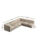 preview thumbnail 5 of 3, Knightsbridge II Tufted Beige Single Arm L-shape Modular Sectional by iNSPIRE Q Artisan