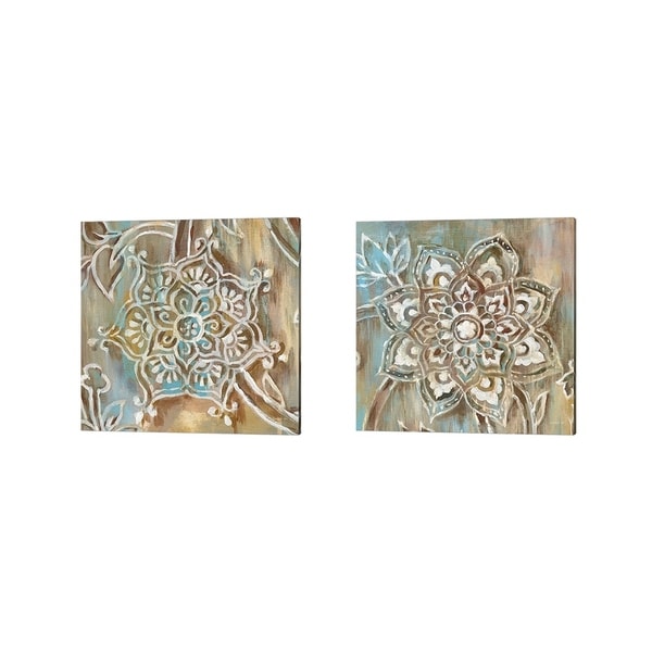 Danhui Nai 'Henna Blue' Canvas Art (Set of 2)