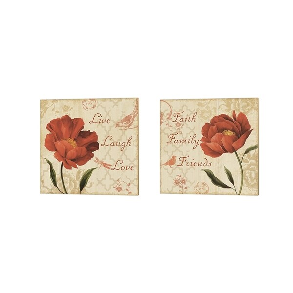 Lisa Audit 'Live Laugh Love & Faith Family Friends' Canvas Art (Set of 2)