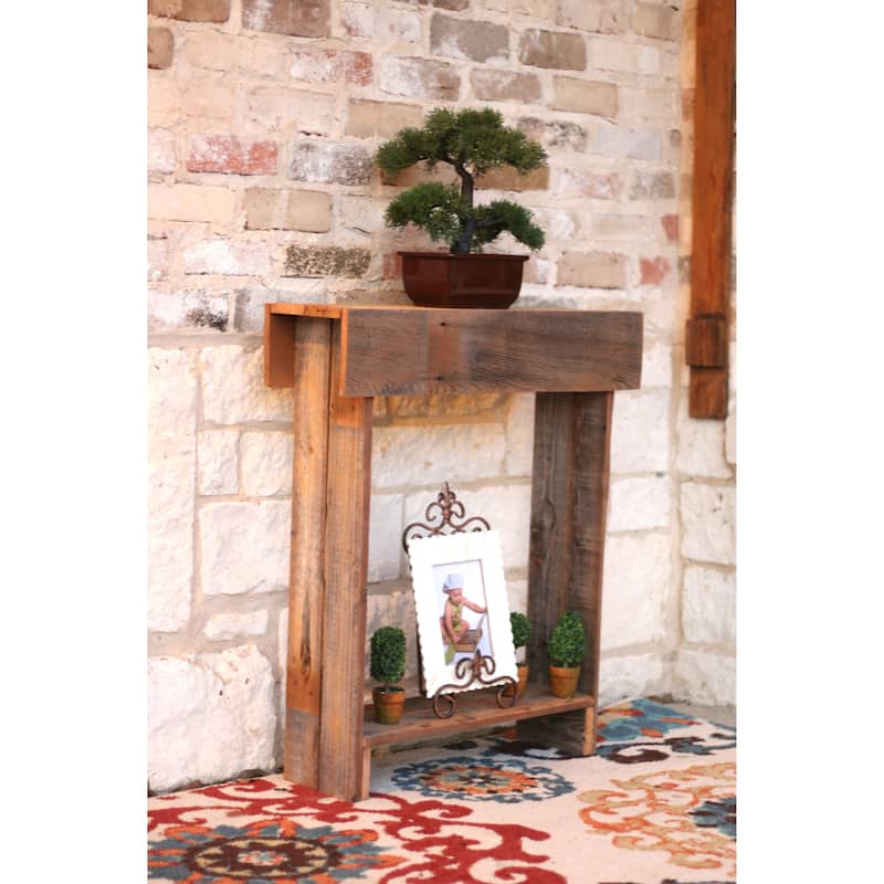 Rustic Skinny Wall Table - Brown
