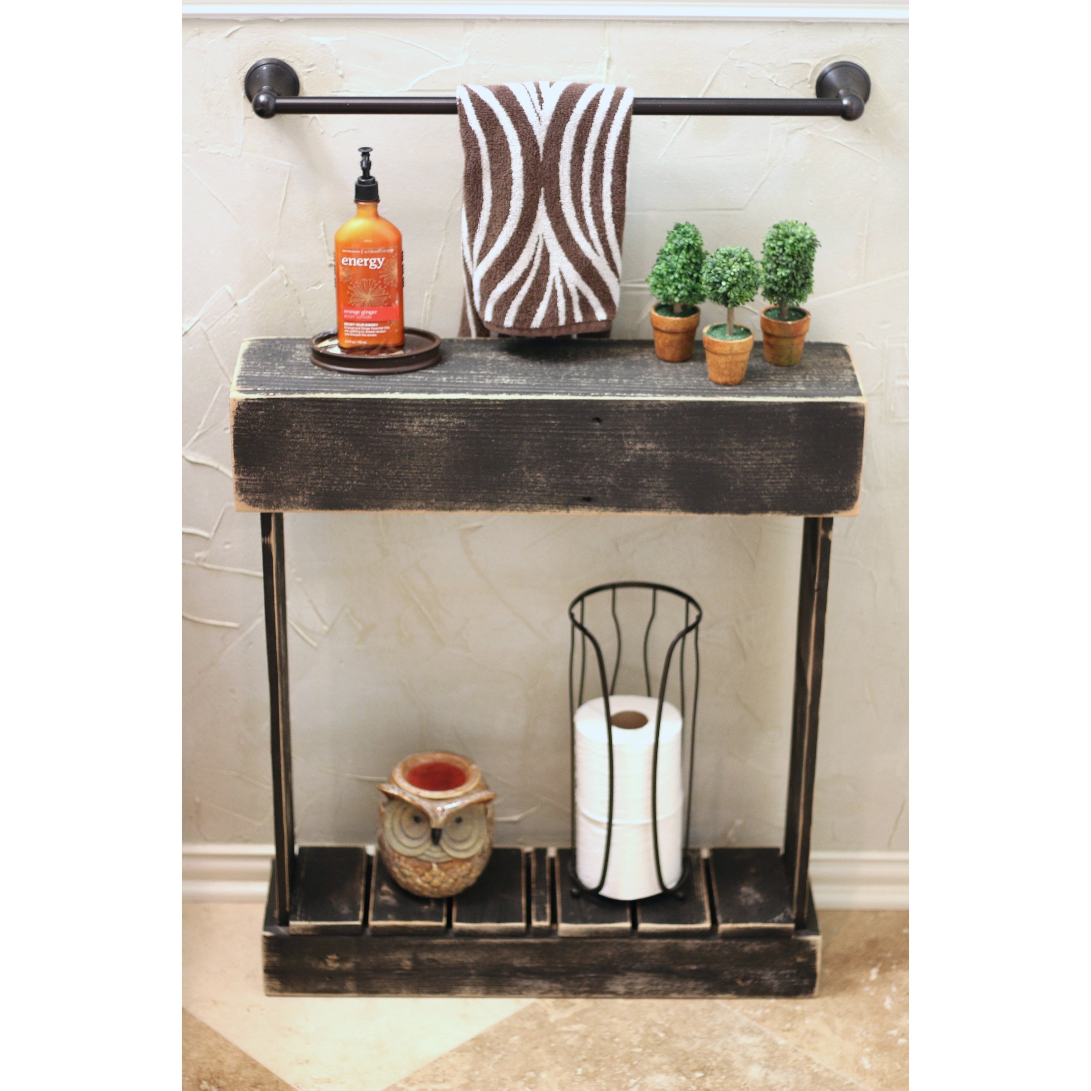 skinny black console table