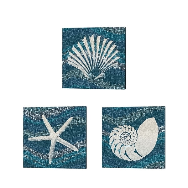 Wild Apple Portfolio 'Sea Glass' Canvas Art (Set of 3)