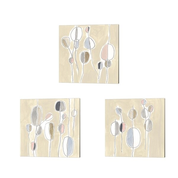 June Erica Vess 'String Garden' Canvas Art (Set of 3)