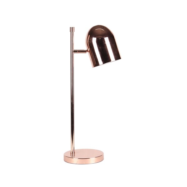 rose gold and black lamp