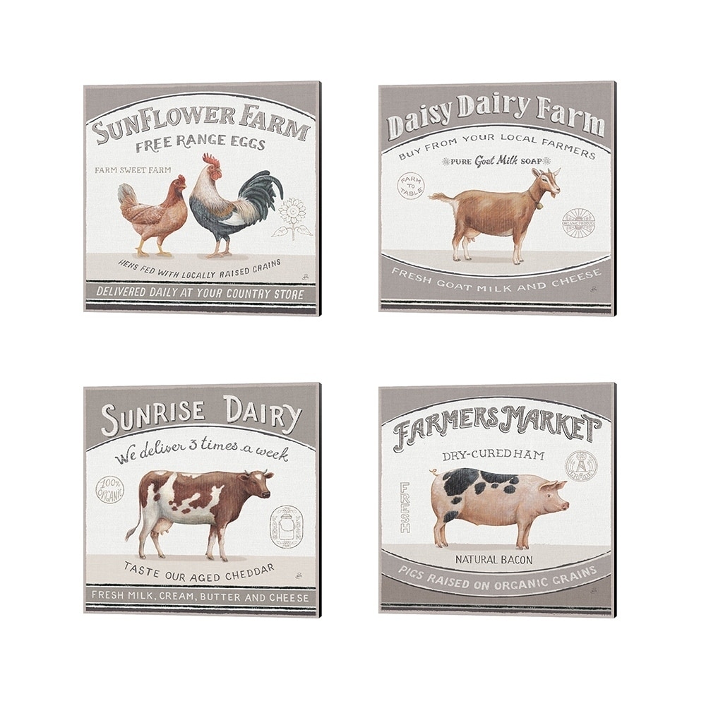 shop daphne brissonnet vintage farm canvas art set of 4 overstock 25603034