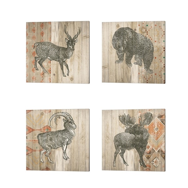Wild Apple Portfolio 'Natural History Lodge Southwest B' Canvas Art (Set of 4)