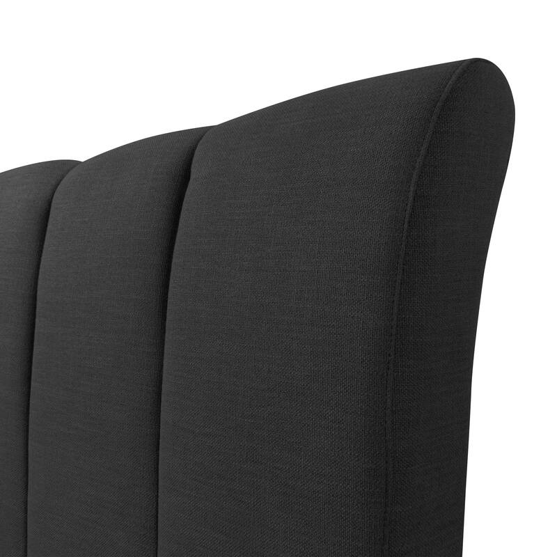 Silver Orchid Garvin Vertical Channel-tufted Fabric Full-size Bed