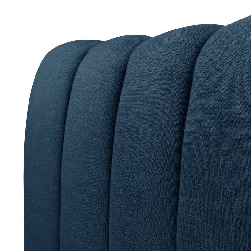 Silver Orchid Garvin Vertical Channel-tufted Fabric Full-size Bed