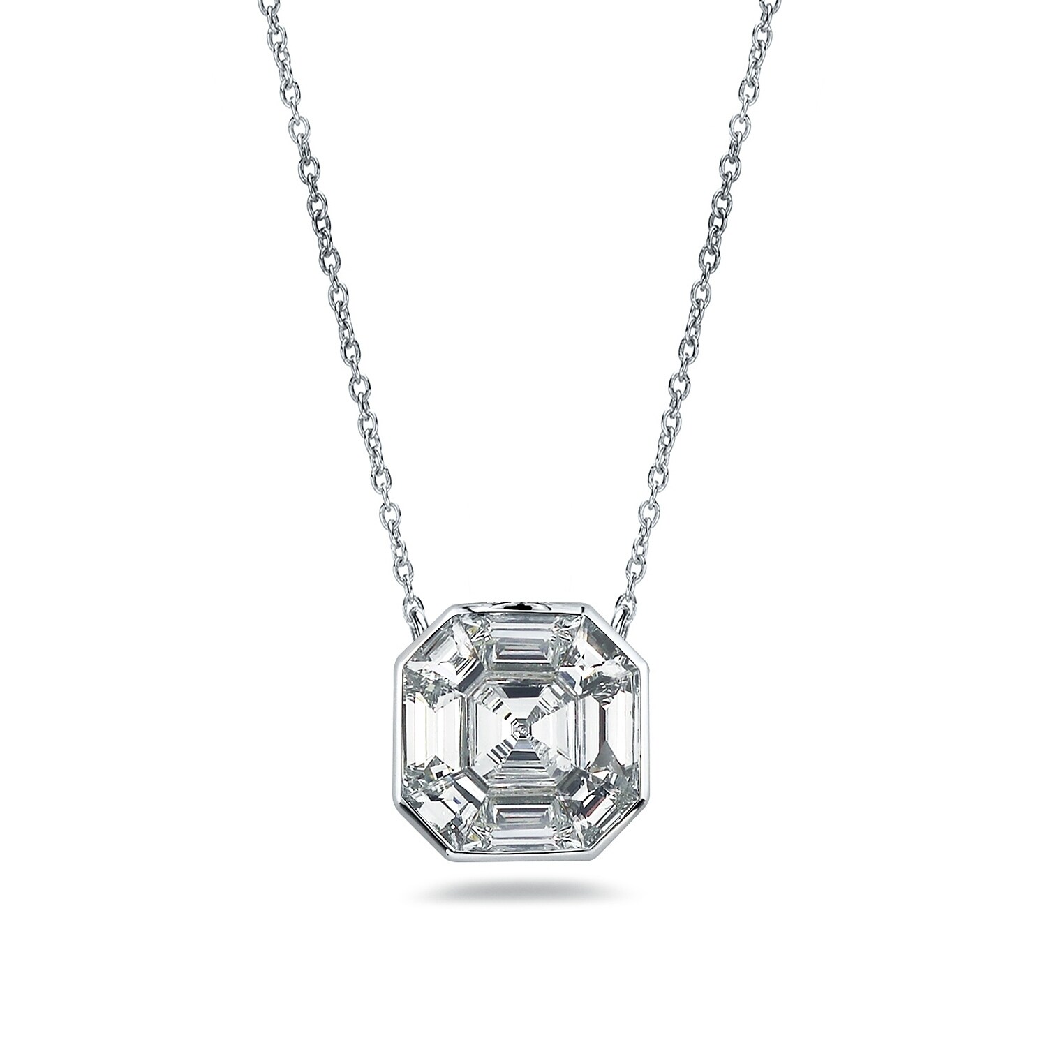 asscher cut necklace