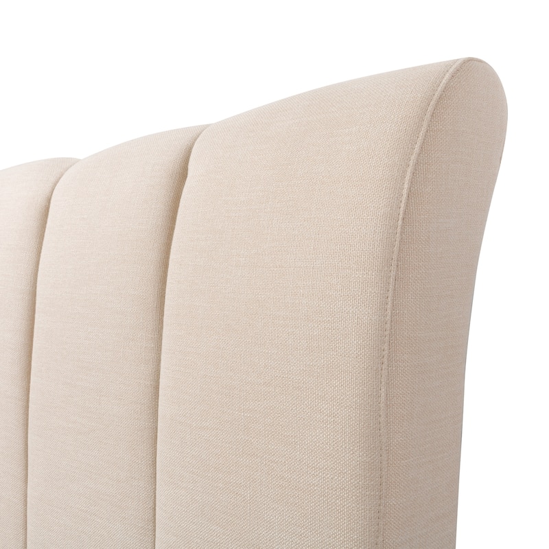 Silver Orchid Garvin Vertical Channel-tufted Fabric Queen Bed Frame