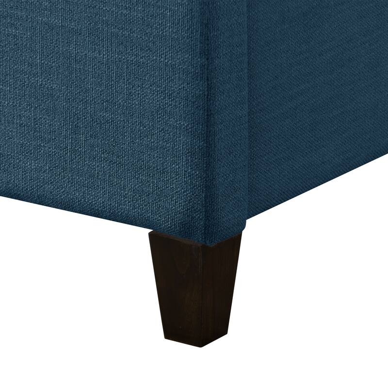 Silver Orchid Garvin Vertical Channel-tufted Fabric Queen Bed Frame
