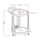 preview thumbnail 4 of 2, Silver Orchid Carton Metal Mobile Bar Cart