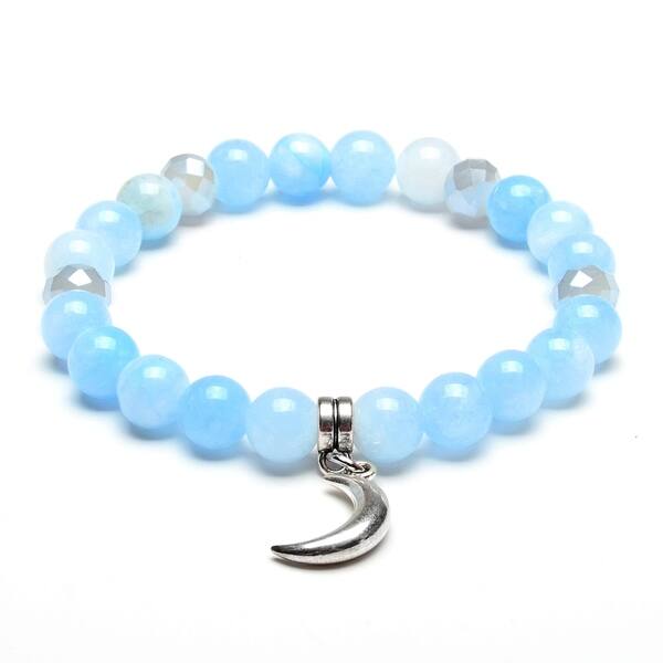 Harmony Bracelet,Turquoise,Blue and Black Stones 8mm Beads,Elastic Bracelet,Gemstone Bracelet,Lucky Bracelet,Man,Woman,Beaded Jewelry,Gift