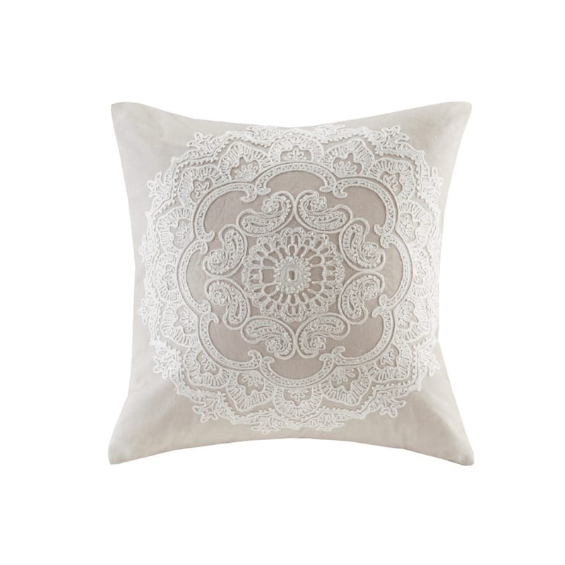 Harbor House Suzanna Taupe Square Pillow