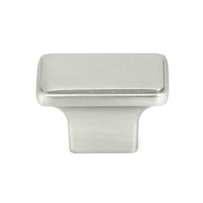 Contemporary 1-1/2-inch Nepoli Stainless Steel Brushed Nickel Finish Square Cabinet Pull Knobs (Case of 4)