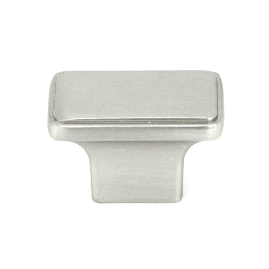 Contemporary 1-1/2-inch Nepoli Stainless Steel Brushed Nickel Finish Square Cabinet Pull Knobs (Case of 4)