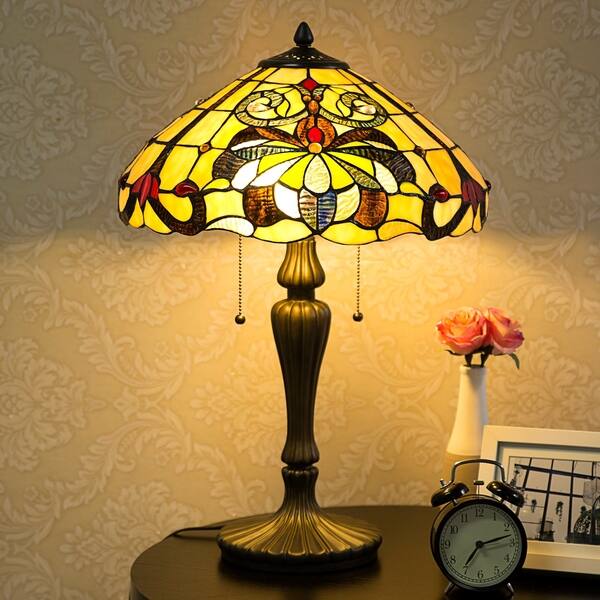 Tiffany Style 16 Lampshade Swirling Shells Table Lamp Tiffany Style 16 Lampshade Swirling Shells Table Lamp